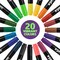 U.S. Art Supply Super Markers 40 Primary & Pastel Dual Tip Fabric Markers - Fine & Chisel Point Pens Fabric Marker Permanent for Clothes, T-Shirts - Permanent Ink Eye-Catching Pastel Colors